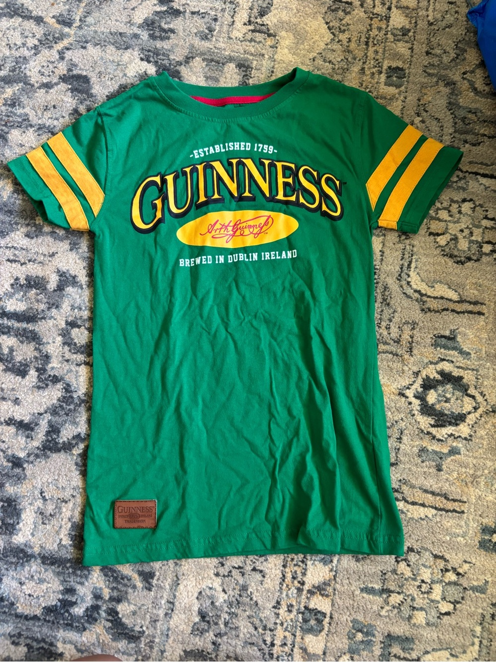 Guinness Green Tee with Yellow Accents